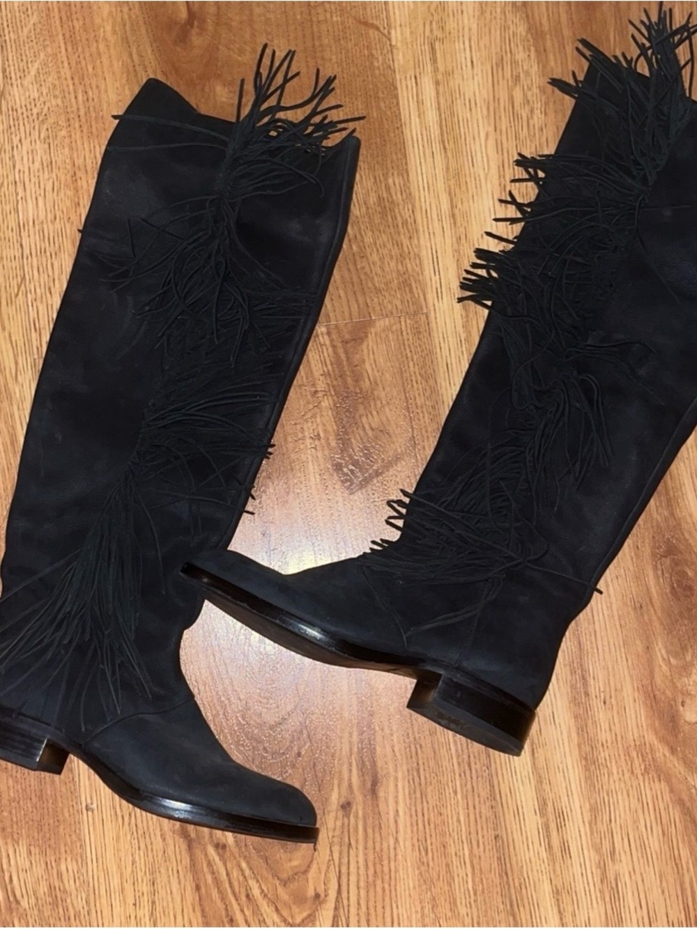 Sam Edelman Black Fringe Boots